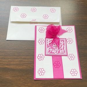 “For my Friend” Ribboned Hand-Stamped and Crafted Greeting Card by Barb Loya